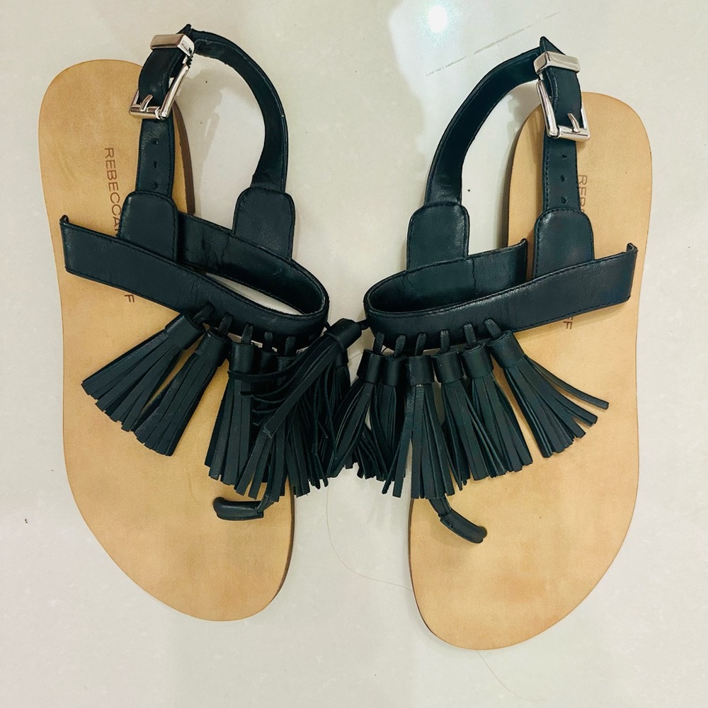 Rebecca Minkoff Black tassel sandals